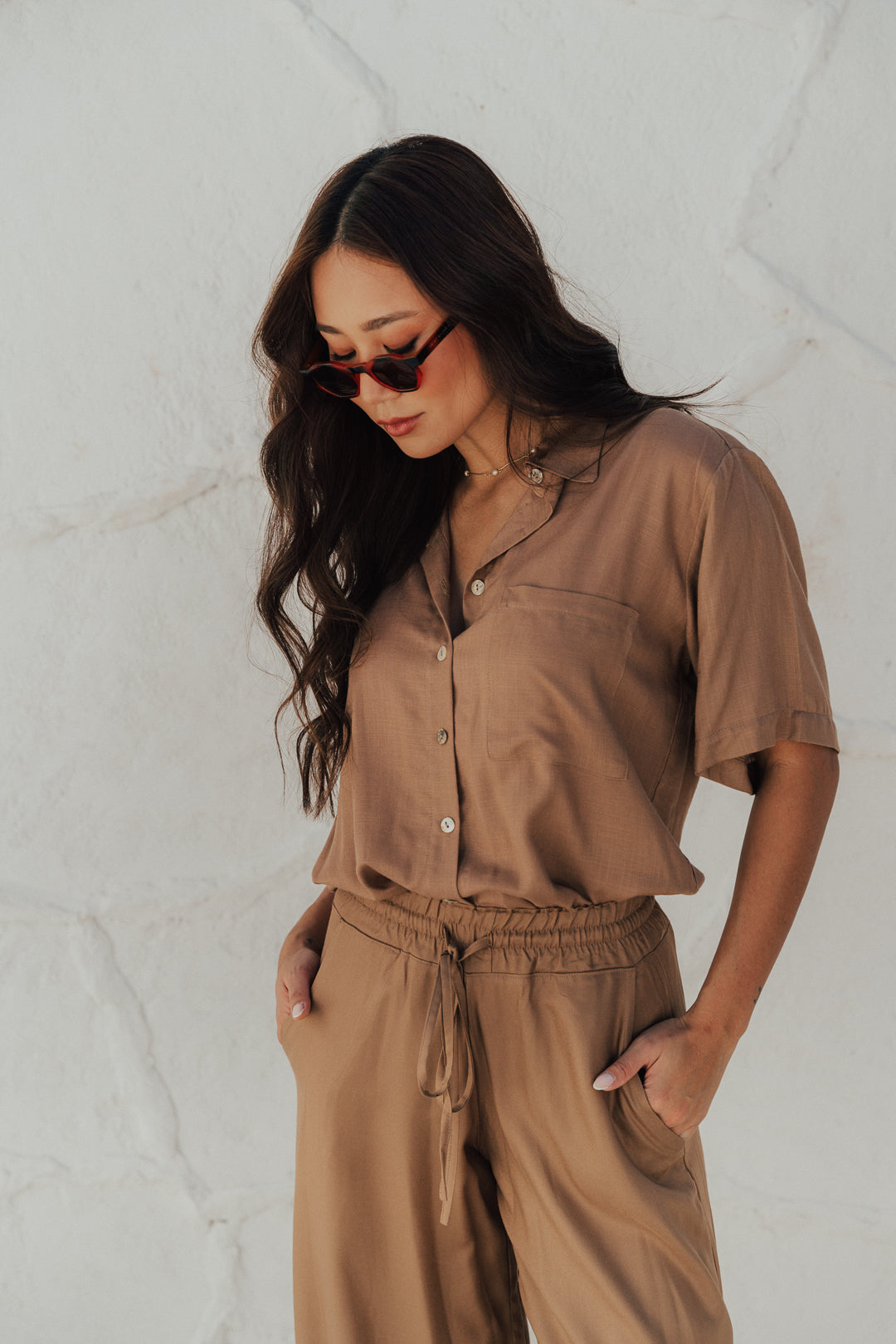 Pantalona Laço Viscose Cappuccino
