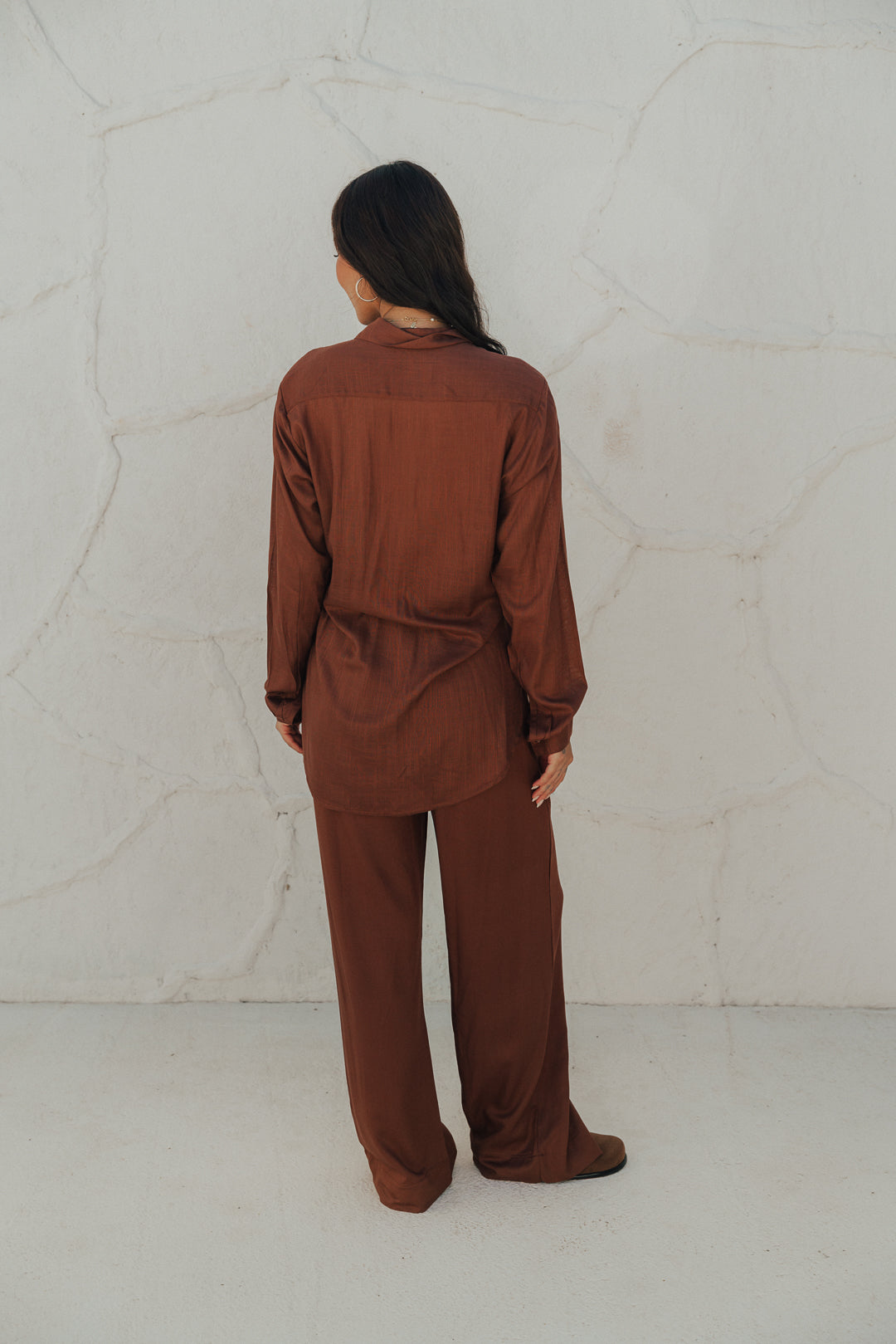 Camisa Fenda M/L Café