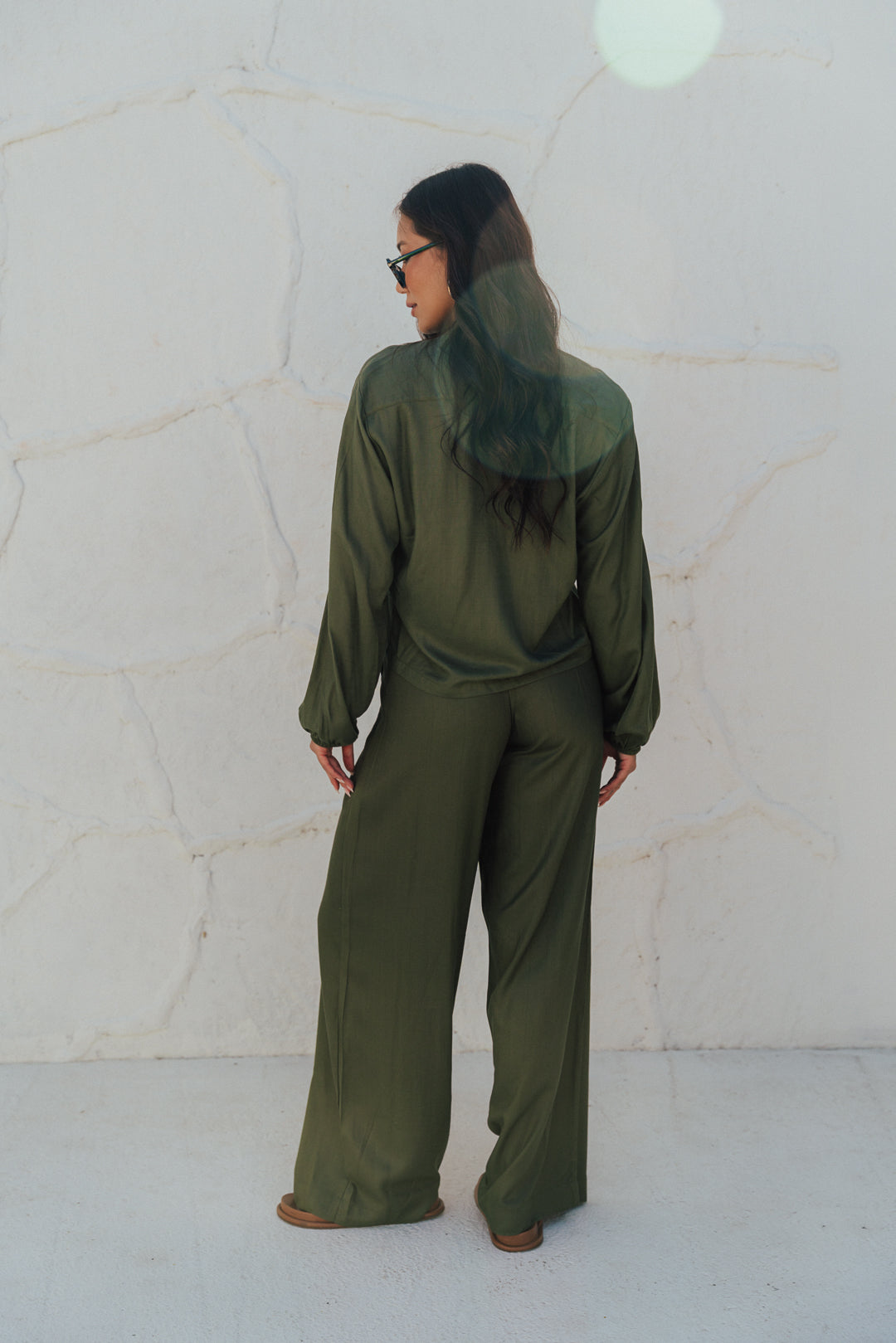Camisa Midi Oliva