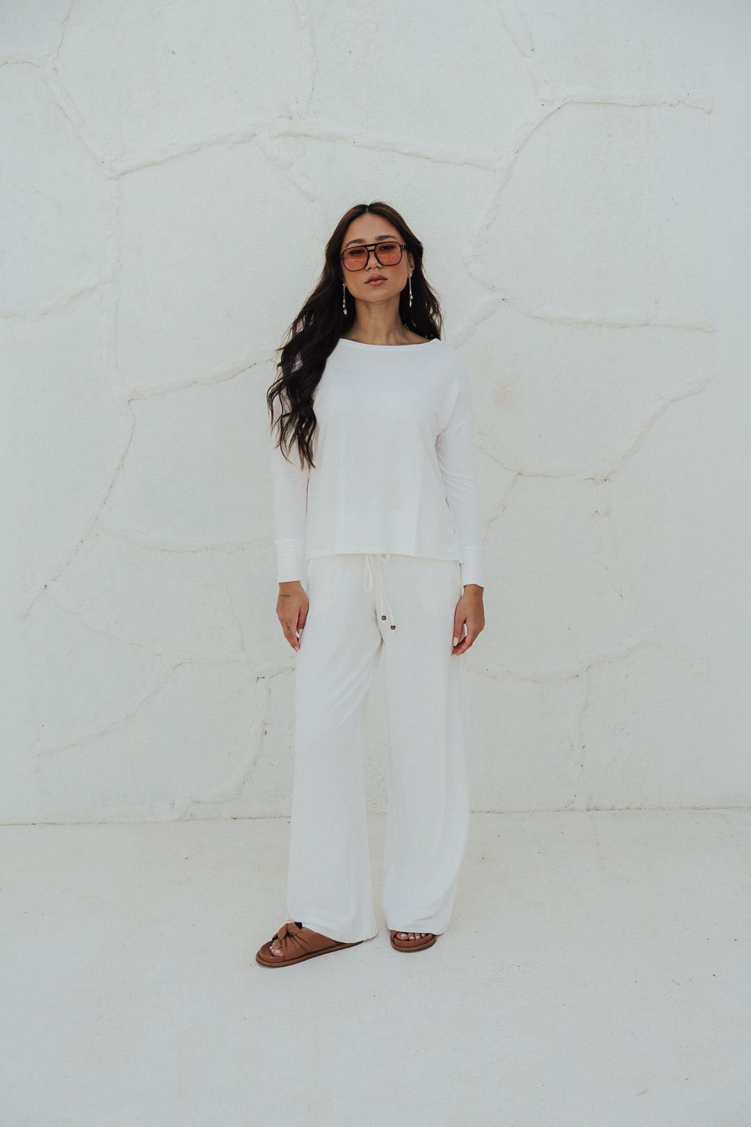 Pantalona Laço Moletinho Off White