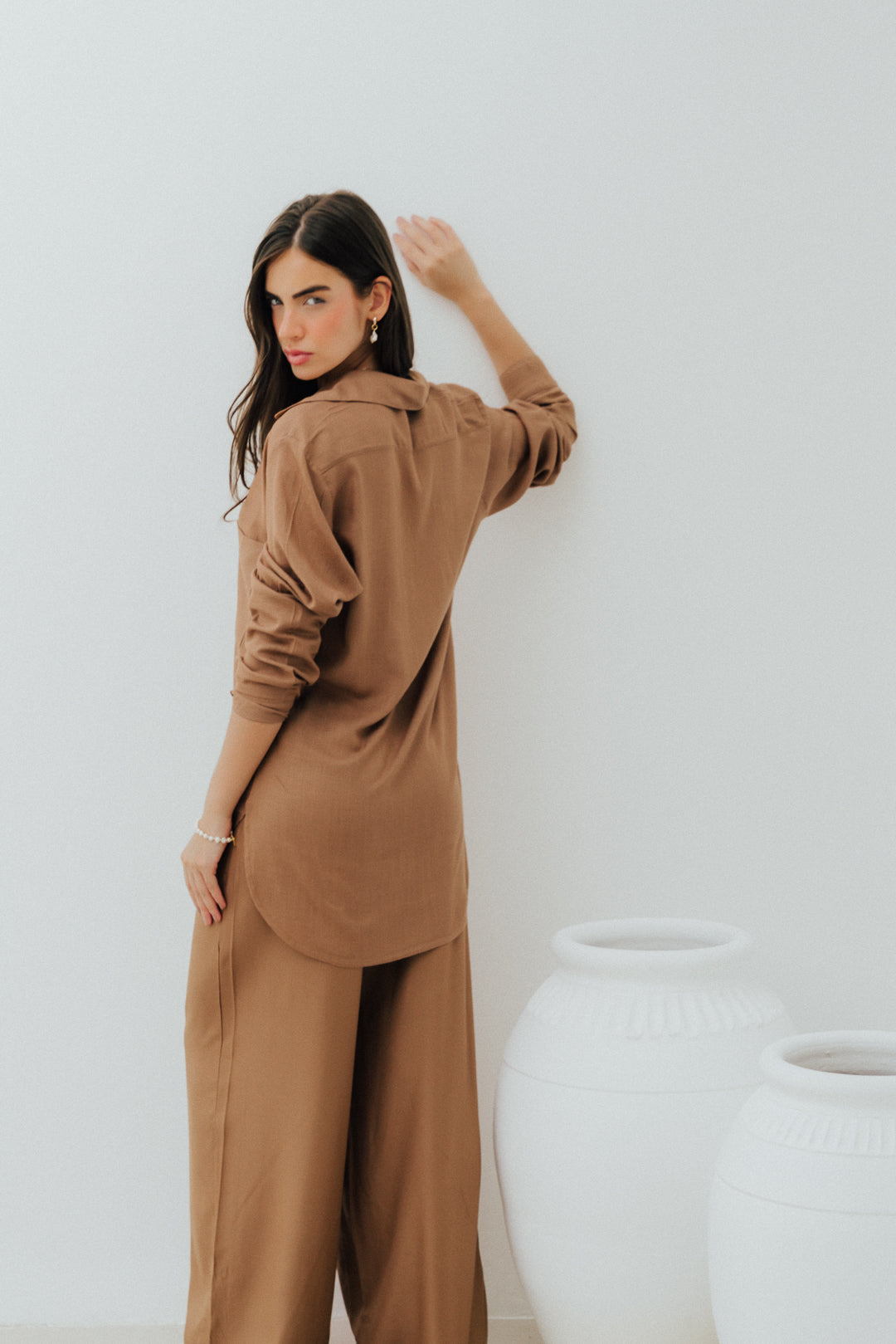 Camisa Fenda M/L Cappuccino