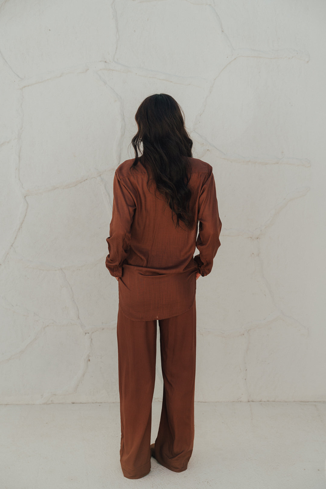Camisa Fenda M/L Café