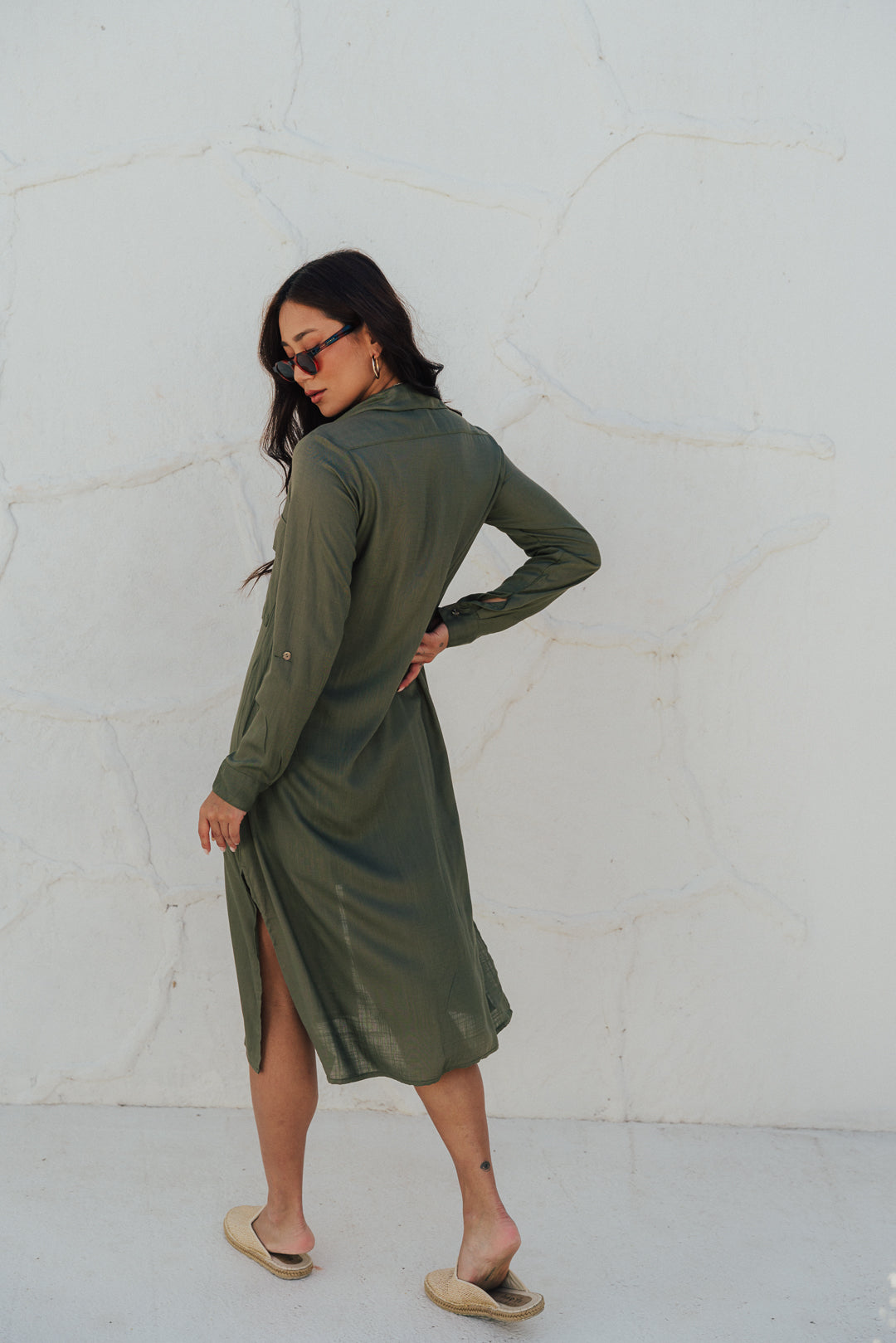Chemise Botão Oliva