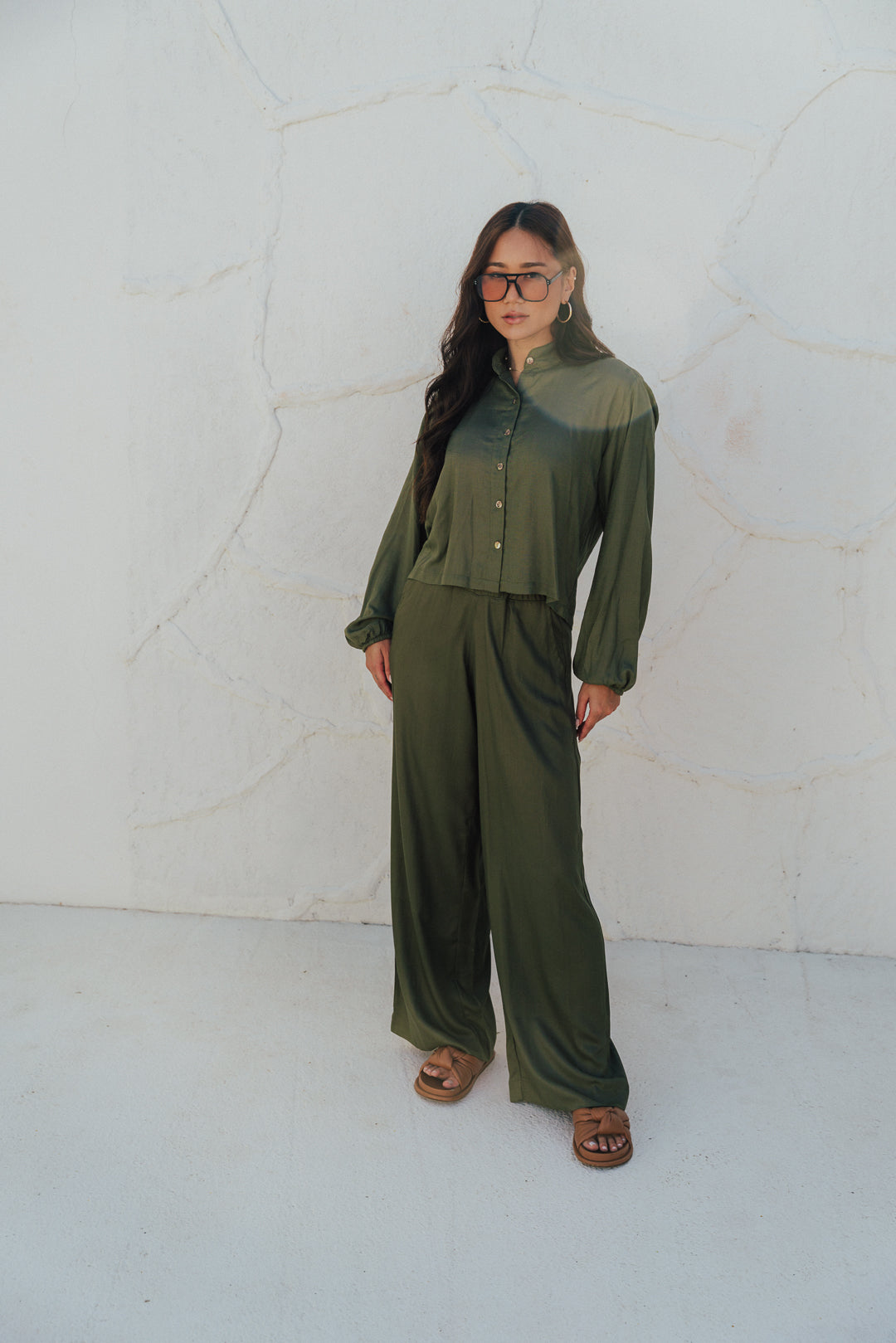 Camisa Midi Oliva