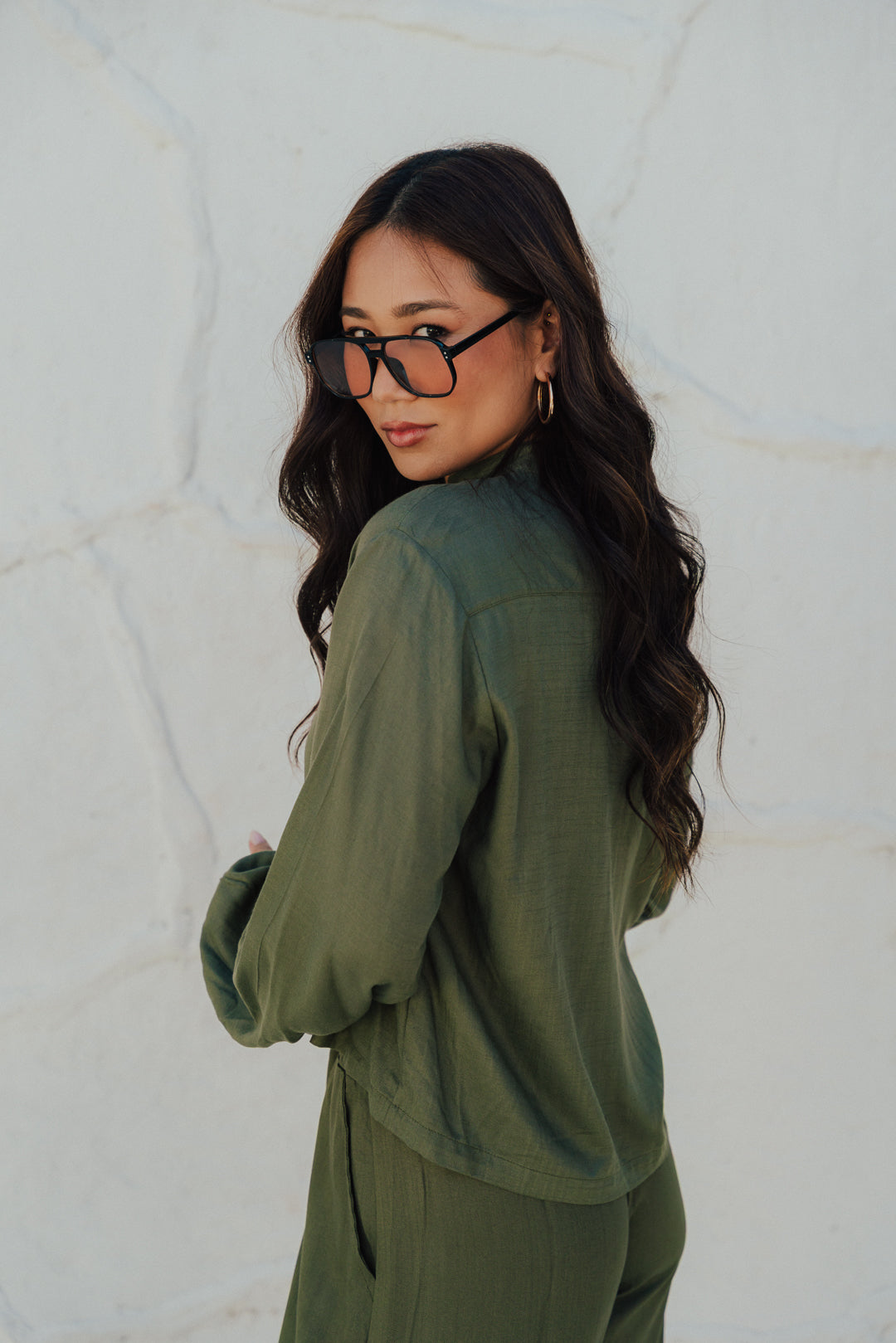 Camisa Midi Oliva