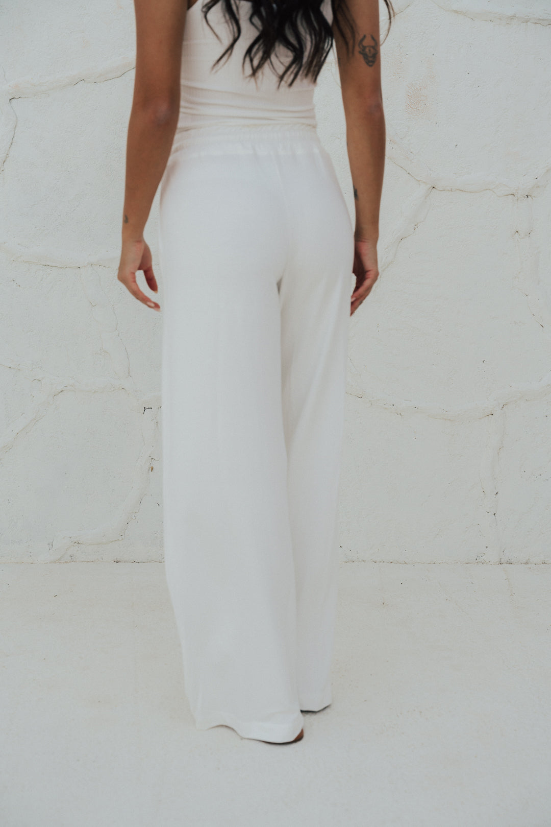 Pantalona Laço Moletinho Off White